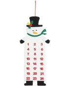 Resim Keçeden Noel Temalı Advent Takvimi - Ev İçin Sevimli Asma Süslemeler - Kardan Adam 