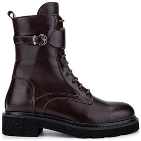 Resim Tamer Tanca Kadın Hakiki Deri Kahverengi Casual Bot 33 85504 Bn Bot Sk24-25 Kahve Dr Kahverengi Deri 