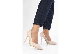 Resim Shoeberry Kadın Mags Bej Cilt Stiletto 