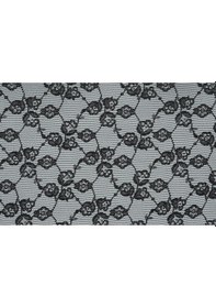 Resim ÇİÇEK MODEL SİYAH RENK TEK KANAT Pileli Fon Perde 75*260 cm 