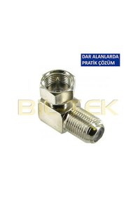 Resim F Dişi - F Erkek L Tipi F Konnektör - 10 Adet 