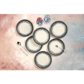 Resim Re-gen Ontario 6 Kişilik Düz Tabak Seti 21cm Açık 