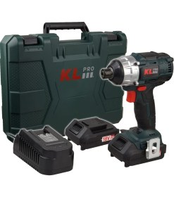 Resim KL Pro Kldv1820B 18Volt/2.0Ah Li-İon Çift Akülü Kömürsüz Profesyonel Darbeli Tornavida 