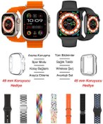 Resim ar&be HX Duo Suit Max 2'li Akıllı Saat Watch Ultra 2 | Watch 9 Akıllı Saat & 7 Kordon ve Koruyucu Hediye 
