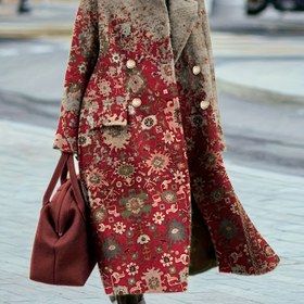 Resim Kadın Şık Kışlık Mont - Uzun, Resmi ve Günlük Dış Giyim, Çift Düğmeli Ön Kısım, Yapılı Yaka ve Cepler - Kırmızı, Kahverengi, Lacivert, Zeytin Yeşili - Makinede Yıkanabilir Soğuk Hava Ceketleri, Noel, Ofis, Partiler İçin - Kadın Dış Giyim 