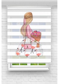 Resim Perdecizade Enxboy Flamingo Kız Dijital Baskılı Zebra Perde-cocuk Odası-stor Perde Pz-2603 Renkli 