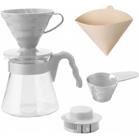 Resim V60 Kahve Demleme Seti, Açık Gri 