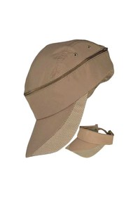 Resim Tezzgelsin Unisex Mikro Kumaş Fermuarlı Sporcu Koşu Tenis Şapkası Vizör Şapka Camel 