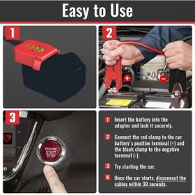 Resim Dashanshop Makita 18v Araç Akü Takviye Kabloları 12-24v Milwaukee Dewalt Uyumlu 