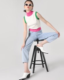 Resim Balon Fit Yüksek Bel Daralan Paça Mavi Kadın Pantolon Cl1064357 