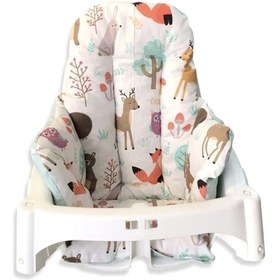 Resim Çift Taraflı Bebek Mama Sandalyesi Minderi 