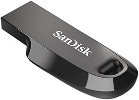 Resim SanDisk 64GB Ultra Curve USB 3.2 Flash Drive Siyah 100 MB/s'ye kadar 