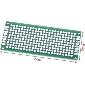 Resim Robo90 3x7 cm Çift Yüzlü Delikli Pertinaks - Prototip Pcb 