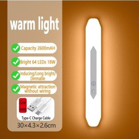 Resim Led Gardırop Dolap Işığı Hareket Sensörü Işığı Aydınlatması B Warm Light Lightw Gün Işığı 