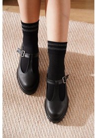 Resim Kadın Loafer Deri Toka Detaylı Ayakkabı Merry 001 