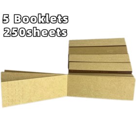 Resim 5'li Paket 250 Yaprak Doğal Beyaz ve Kahverengi Geri Dönüştürülmüş Kağıt Mendil Kutusu Filtreleri - Yüksek Kalite, Kaplamasız, Yumuşak ve Dayanıklı Ev, Ofis, Mutfak, Banyo Kullanımı İçin, Mutfak Aksesuarları | Minimalist Tasarım | Kaplamasız Kağıt 