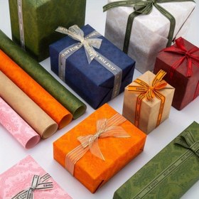 Resim 1 adet/5 Adet, 120g Kalın Retro Tarz Ambalaj Kağıdı, Yüksek Kesim Hediye Paketi / Bukle Sarma Papirişi | Festival ve Partiler İçin Dekorasyon Malzemesi - El Sanatları, Çiçekeketleri, Şık hediyeler iç İdeal ürün 