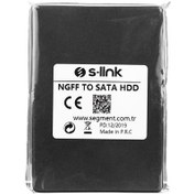 Resim S-link NGFF TO SATA Harici 2.5" Siyah Hdd Kutusu 