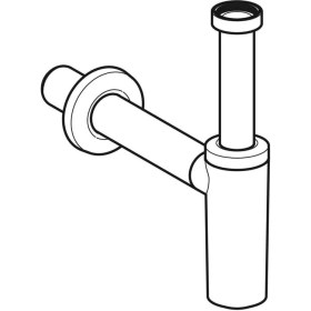 Resim Geberit Lavabo Sifonu T Tipi Parlak Krom 