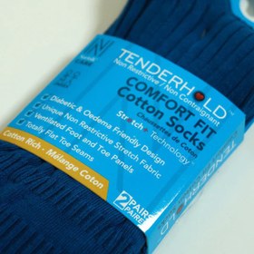 Resim JOSEPH Comfort Fit Tenderhold Pamuklu Diyabet Çorabı 2'li Paket Mavi - 39/42 
