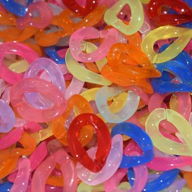 Resim 20 Adet Katı Jöle Rengi Spiral Açılır Elips Takı Yapımı Zincirleri - Bileklikler, Kolyeler, Küpeler, Çanta Süsleri için Karıştır ve Eşleştir Bağlantılı Boncuklar - Çeşitli Renkler (Pembe, Turuncu, Sarı, Mavi), Takı Yapımı İçin Boncuklar, Oyuncak Tasarım, Dayanıklı Boncuklar 