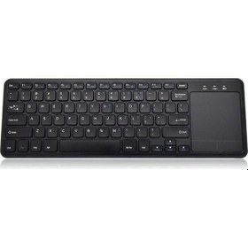 Resim Geeroyoo Çok İşlevli Dokunmatik Yüzeye Sahip 2.4g Kablosuz Klavye 78 Tuşlu Ultra İnce Ofis Taşınabilir Klavye Windows/android Siyah 