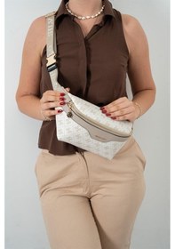 Resim Silver Polo Sp1192 Kadın Bel Çantası Monogram Bej-kum 