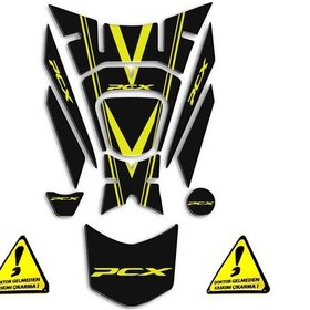 Resim PCX 2018-20 TANK PAD Sarı Siyah 11 Parça 