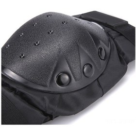 Resim Geeroyoo Bisiklet Ve Motosiklet İçin Diz Ve Dirsek Koruyucu Seti - Eva Ve Pe Malzeme İle Güçlü Koruma Siyah 