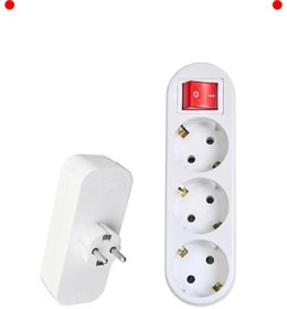 Resim 232premiumquality Anahtarlı 3'lü Topraklı Kablosuz Grup Priz 