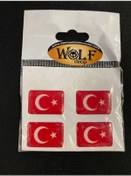 Resim Sticker 4 Lü Türk Bayrağı 