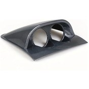 Resim Fochsia Karbon Fiber 52mm Universal Abs 2 Göstergeli Araç Tablası Pod Tutucu 