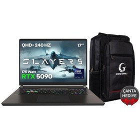 Resim Game Garaj SLAYER5 9XL-5090 C6 Ultra 9 275HX 32 GB 1 TB SSD RTX5090 17" Free Dos Dizüstü Bilgisayar 