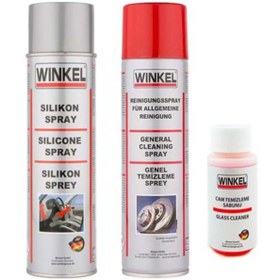 Resim Winkel Silikon Sprey 400 ml Fren Balata Temizleme Sprey 500 ml Set 