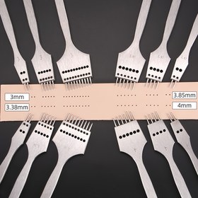 Resim 1 adet Çıkarılabilir Deri Yuvarlak Delgeç, Dayanıklı Çelik, Kesme & Hassas Dikiş için Profesyonel El Delme Aracı, Dayanıklı Çelik Yuvarlak Delik Oyma & Kazıma Aracı 