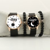 Resim STONY Day and Night Ay ve Güneş Çift Kol Saati Set Bileklik Hediye Özel Sevgili Saatleri 