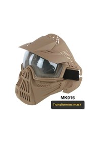 Resim Skycity Land Leopard Askeri Maske, Cs Savaş Oyunu Ve Bisiklet İçin Güneşten Koruma, Dayanıklı Pc Lensli Kil Rengi Çok Renkli 