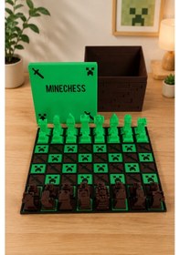 Resim Teknor 3d Baskı Minecraft Satranç Seti Strateji Ve Tasarım Bir Arada 