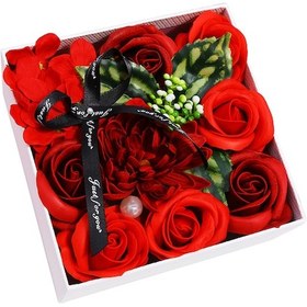 Resim Springsun Romantik Sabun Gülü Hediye Seti - Özel Günler İçin Kalıcı Ve Kokulu Çiçek Aranjmanı 