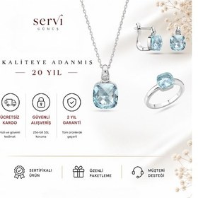 Resim Servi 925 Ayar Gümüş Pomelita Set-219 