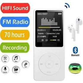 Resim 8gb Dahili Hafızalı Mp3 Çalar Ses Kayıt Fm Radyolu Müzik Player 