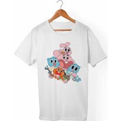 Resim Gumball Çocuk Beyaz T-Shirt 