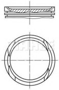 Resim Fiat Siena 1.4 8V Piston + Segman 040 72MM MAHLE Marka 71732628 