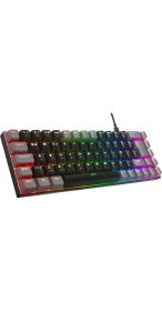 Resim Acer eMachines EAK68 Siyah/Gri USB RGB Backlight RED SWITCH Mekanik Q 68 Tuşlu Mini Gaming Oyuncu Klavye 