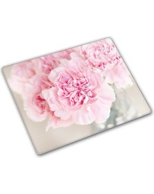 Resim Decorita Pembe Krizantem | Cam Kesme Tahtası - Cam Kesme Tablası | 29cm x 34cm 