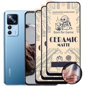 Resim M.TK Moveteck Xiaomi MI12T ve MI12T Pro Ekran Koruyucu Cam Mat Seramik Esnek Nano Kırılmaz Tam Kaplar 