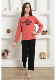 Resim Akbeniz Kız Çocuk Penye Pijama Takım 20423 Mercan 