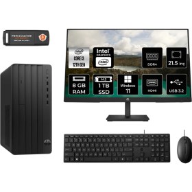 Resim Hp Pro Tower 290 G9 Intel Core I3 12100 8gb 1tb SSD 21.5" Fhd Monitör 6D3A1EA W11H Masaüstü Bilgisayar & Per4 USB Bellek 6D3A1EAMNT353 