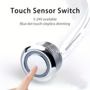 Resim Gizli Dokunmatik Sensörlü Dimmer Anahtarı, DC 5V 12V 24V 5A Ayarlanabilir LED Şerit Aydınlatma, Dolap ve Yatak Odası Aydınlatması için Açma/Kapama Kontrol Cihazı 