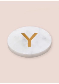 Resim The Mia Mermer Bardak Altlığı Y Beyaz 